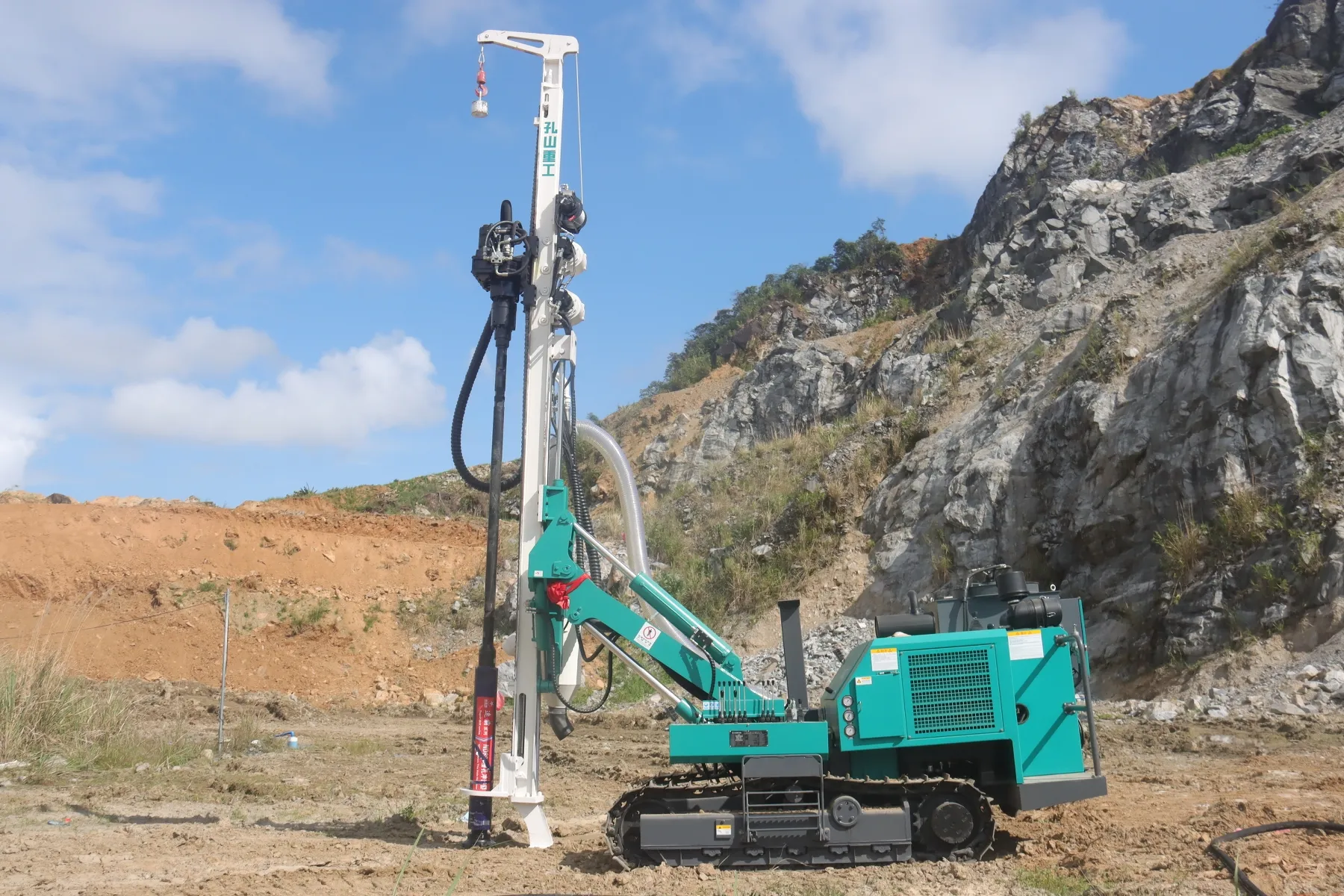 Our produt KS666 Photovoltaic Drilling Rig working